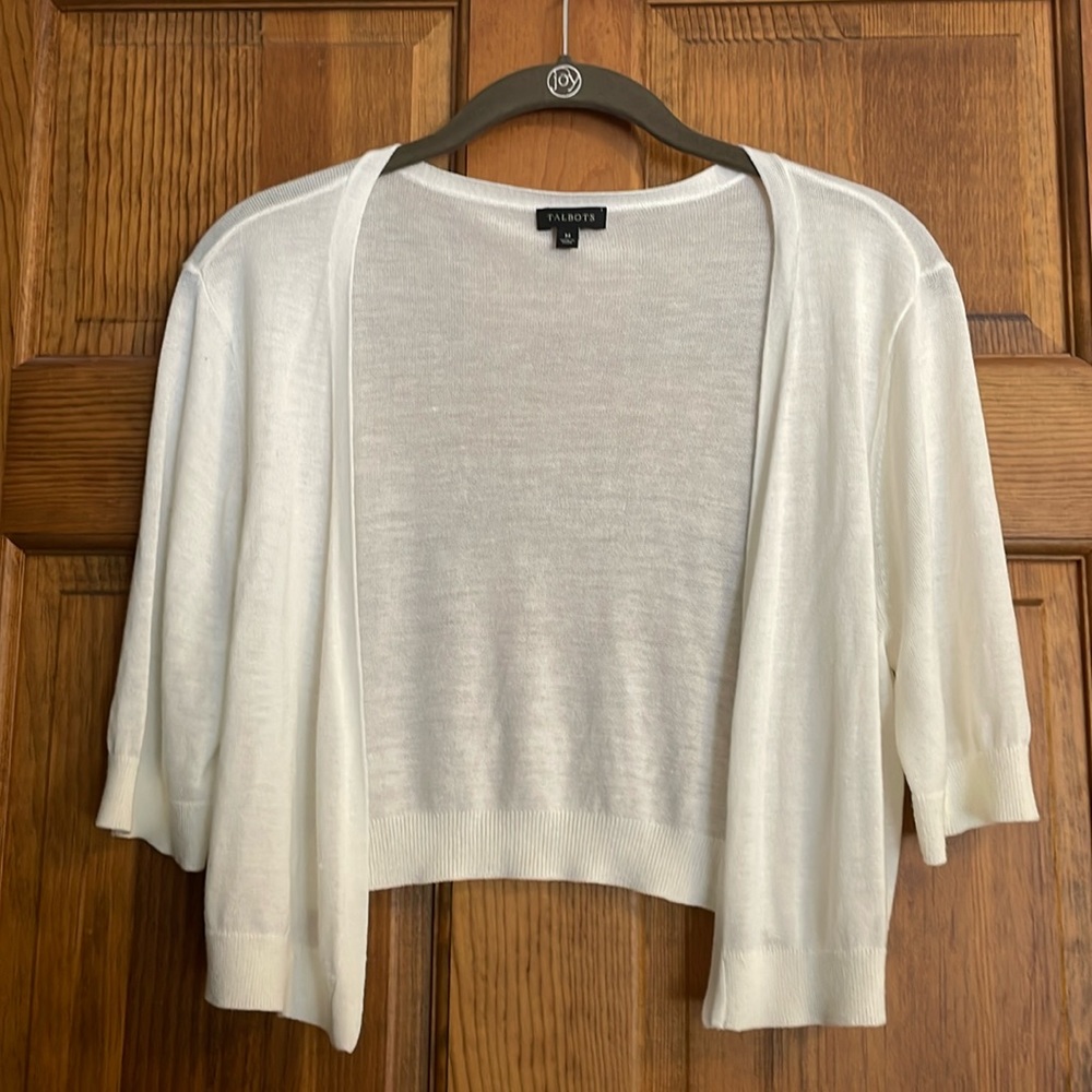 Talbots - white shrug, perfect final touch